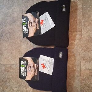 New. Jobsite 3M Thinsulate Winter Hats. 2 Hats Included. Black And Navy.